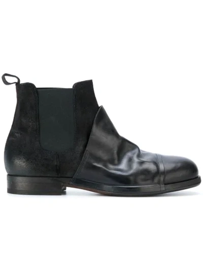 Ink Contrast Chelsea Boots In Black
