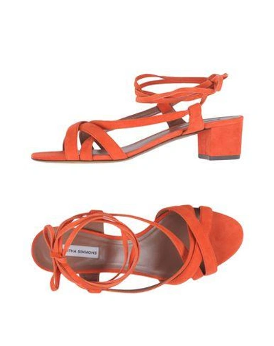 Tabitha Simmons Sandals In Red