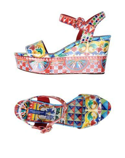 Dolce & Gabbana Sandals In Red