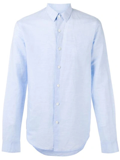 Theory Rammy Arrowsift Solid Slim-fit Shirt In Blue