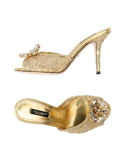 Dolce & Gabbana Sandals In Gold
