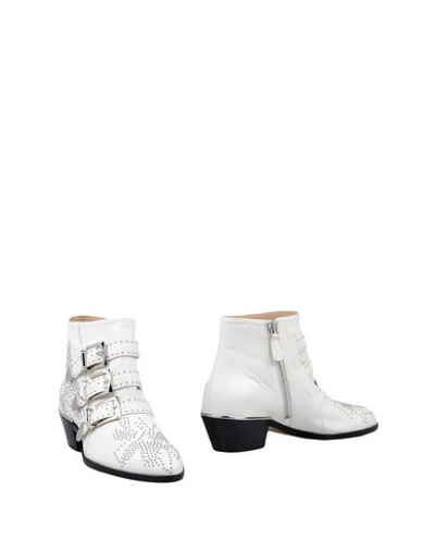 Chloé Ankle Boot In White