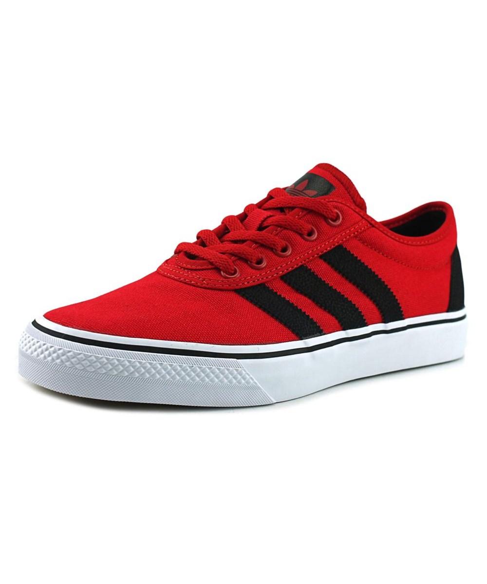 adidas red canvas shoes