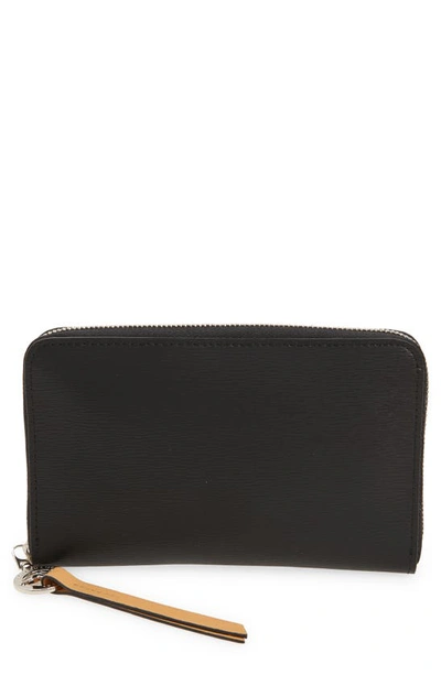 Longchamp Le Pliage City Compact Zip Around Wallet In Black