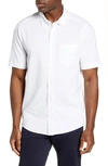 Cutter & Buck Reach Short Sleeve Oxford Button-down Sport Shirt In White