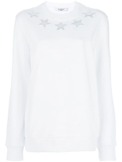 Givenchy Sweatshirt Mit Metallic-sternen In White