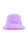Jacquemus Le Bob Neve Faux Fur Bucket Hat In Pink & Purple
