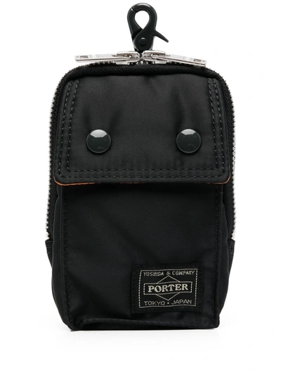 Porter-yoshida & Co Tanker Logo-patch Pouch In 黑色