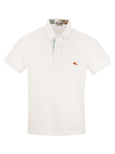 Etro Embroidered Logo Polo Shirt In White