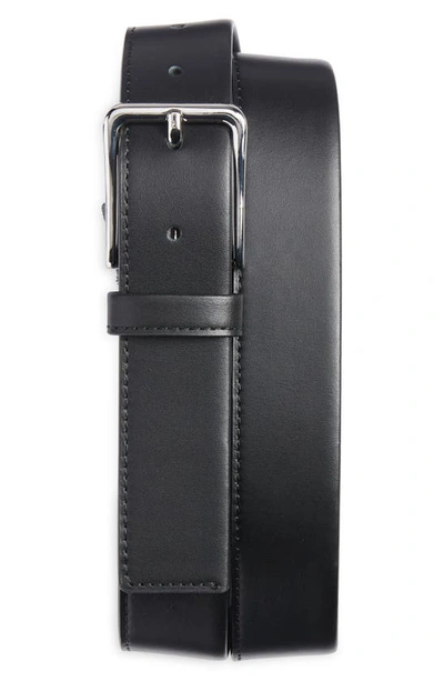 Nordstrom Harness Buckle Leather Belt In Black