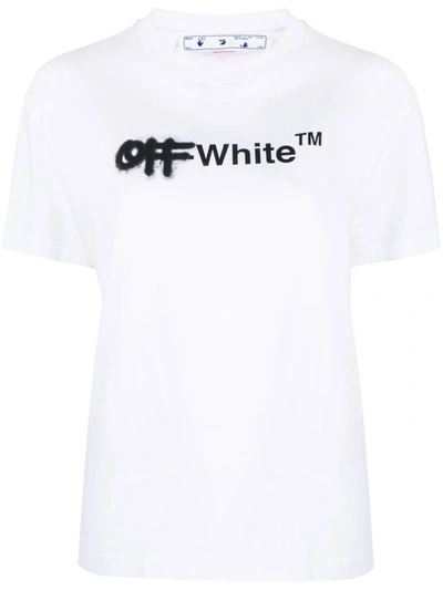 Off-white Spray Over Skate T-shirt In White