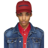 Dsquared2 Red Embroidered Logo Twill Cap