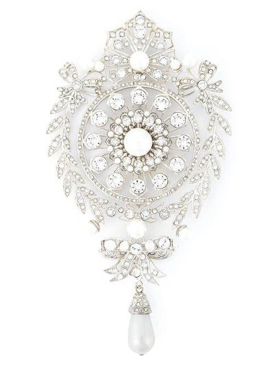 Givenchy Filigree Brooch In Metallic