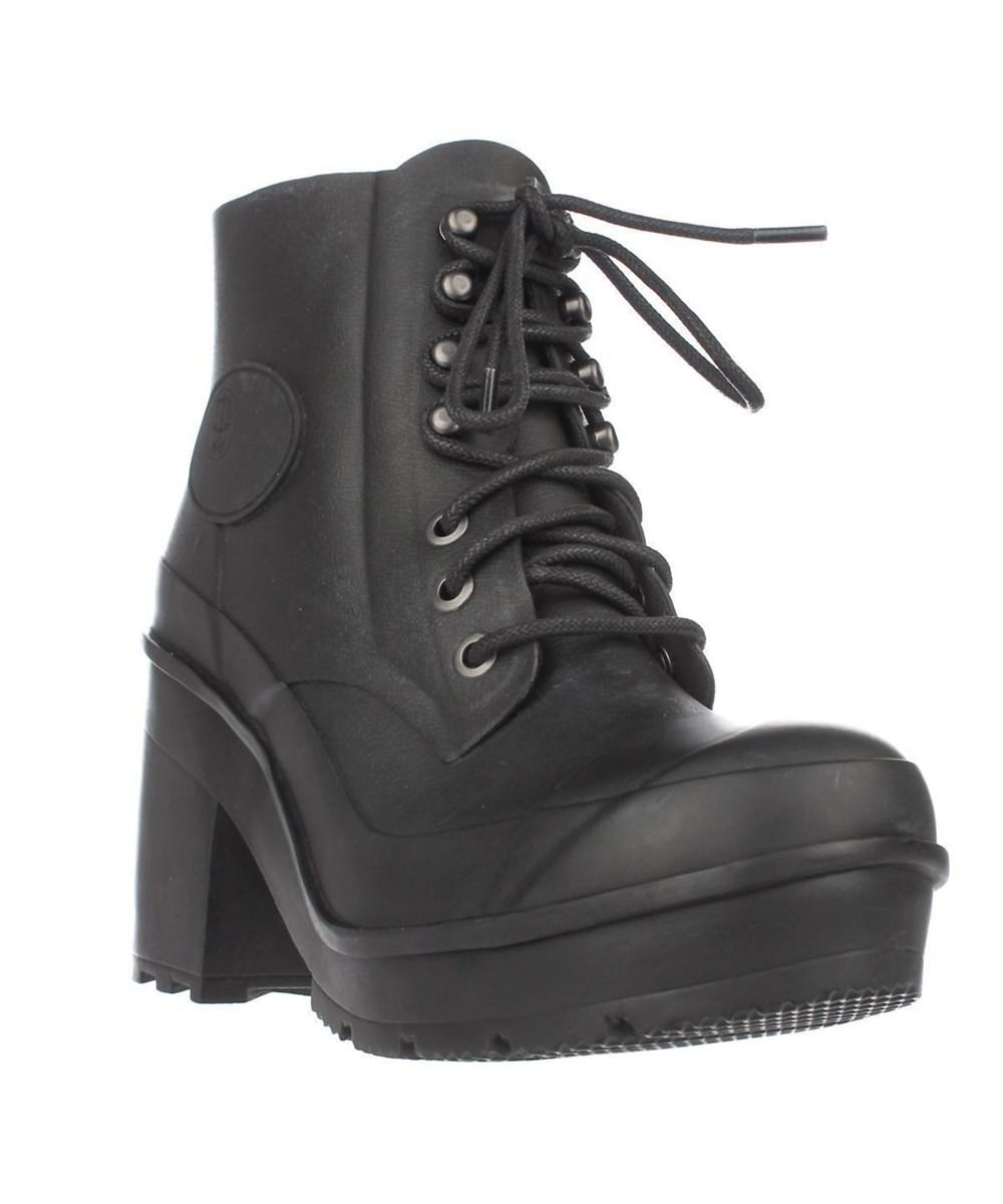 lace up rain boots hunter