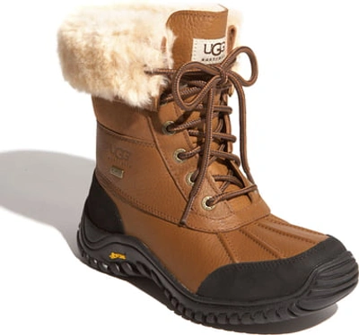 Ugg Adirondack Ii Lace-up Shearling-lined Leather Boots In Otter Brown