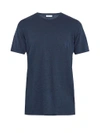 Etro Crew-neck Linen-jersey T-shirt In Navy