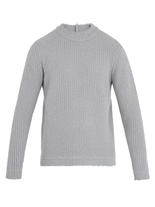 Craig Green - Crew Neck Ribbed Wool Blend Knit Sweater - Mens - Grey ...