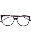 Saint Laurent Round Frame Glasses In Brown