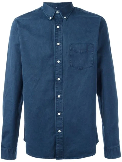 Schnayderman’s 'leisure Overdyed One' Shirt In Blue