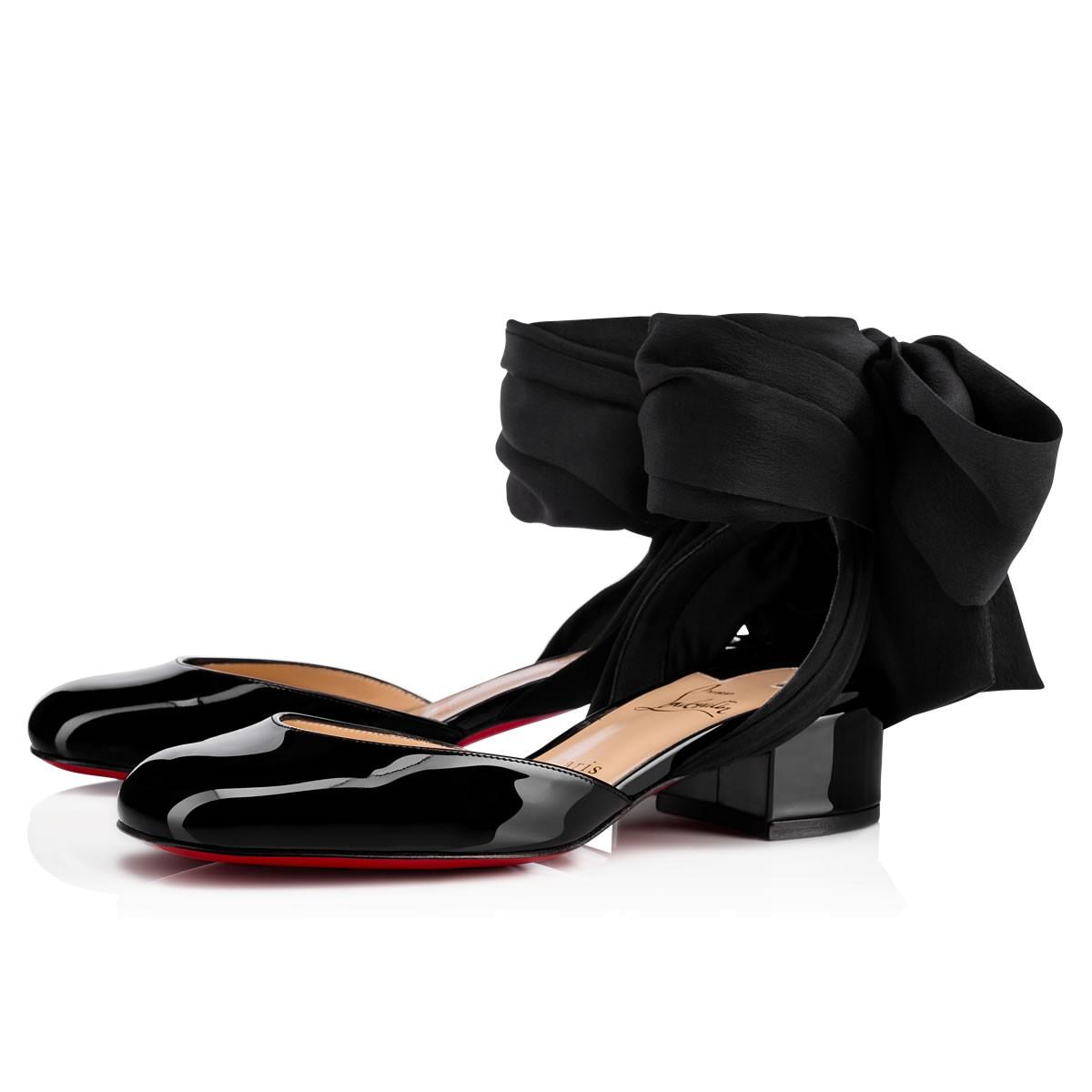 Christian Louboutin Nitadiva Patent/crepe De Chine In Black | ModeSens Christian Louboutin Nitadiva Patent/crepe De Chine In Black | ModeSens