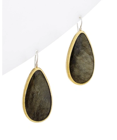Gurhan One Of A Kind Galapagos 24k & Silver 66.00 Ct. Tw. Obsidian Drop Earrings In Nocolor