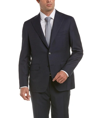 Canali Wool Suit With Flat Pant In Nocolor