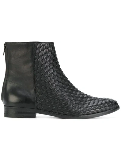 The Last Conspiracy Woven Ankle Boots In Black