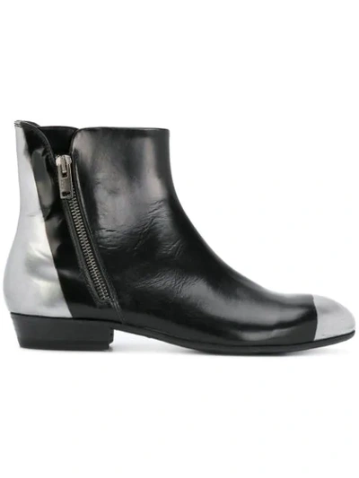 Pantanetti Side Zip Ankle Boots In Black