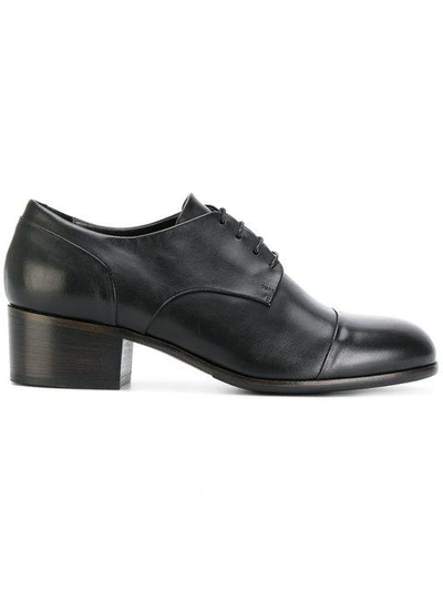 Ink Heeled Oxford Shoes - Black