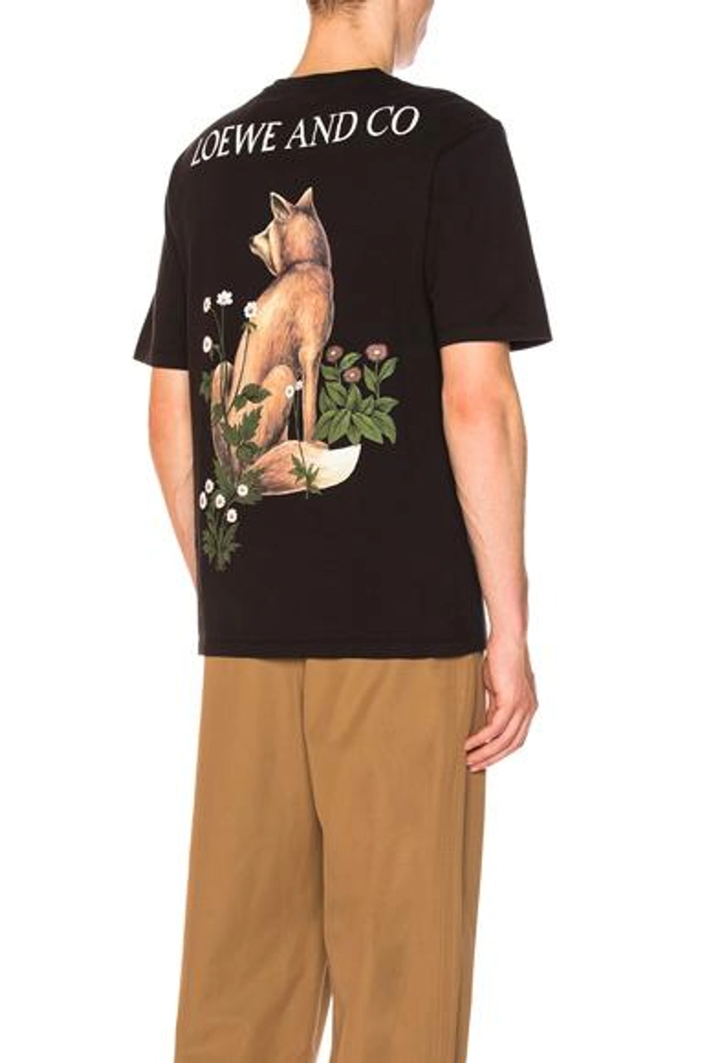 LOEWE x William De Morgan 2019 シルク 長袖シャツ Loewe X William Morris Fox-print T-shirt In Black | ModeSens