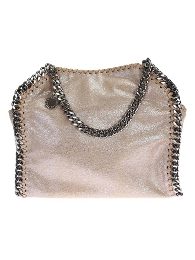 Stella Mccartney Falabella Triple Chain Faux Leather Bag In Pink