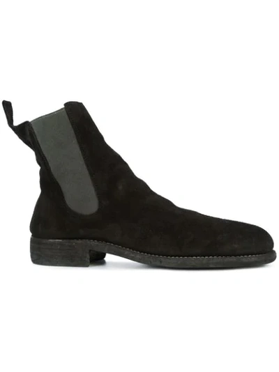 Guidi 30mm Suede Chelsea Boots In Black