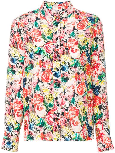 Ganni Floral Print Shirt | ModeSens