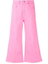 Msgm Cropped Flare Jeans - Pink