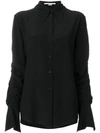 Stella Mccartney Gathered Sleeve Shirt In Black