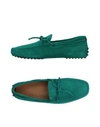 Tod's Loafers In Emerald Green