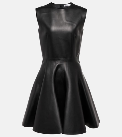 Alaïa Leather Minidress In Black