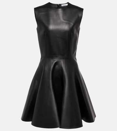 Alaïa 皮革迷你连衣裙 In Noir Alaia