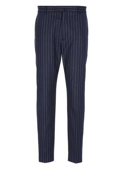 Kenzo Striped Tailored Trousers Midnight Blue Male In Dark Blue