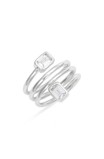 Shymi Women's Emerald-cut Spiral Statement Band In Silver