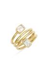 Shymi Women's Emerald-cut Spiral Statement Band In Gold