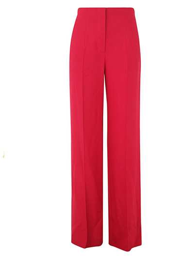 Alberta Ferretti Cady Wide Leg Pants In Red