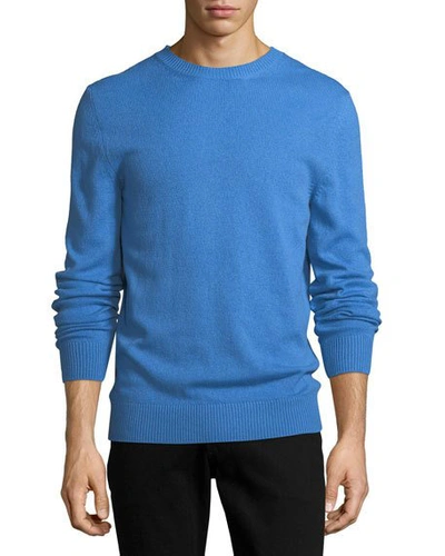 Moncler Cashmere Knit Pullover Sweater In Blue