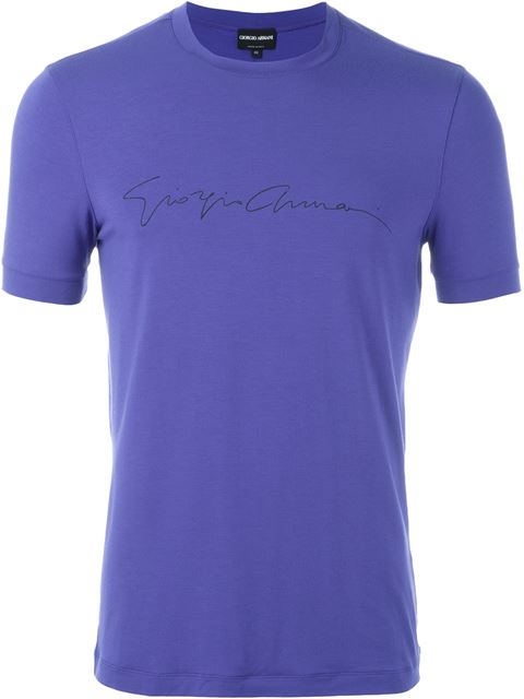Giorgio Armani Logo Print T-shirt | ModeSens