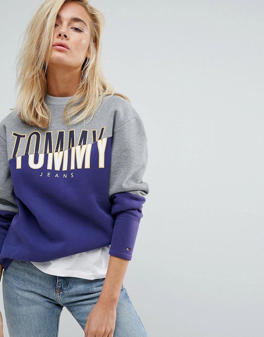 tommy jeans block sweatshirt