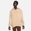 Nike Women's  Sportswear Oversized Jersey Full-zip Hoodie In Brown