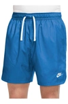 Nike Men's  Sportswear Sport Essentials Woven Lined Flow Shorts In Light Photo Blue/white