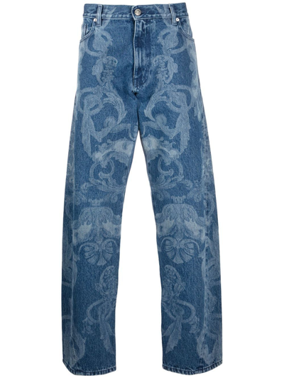Versace Men's  Blue Cotton Jeans