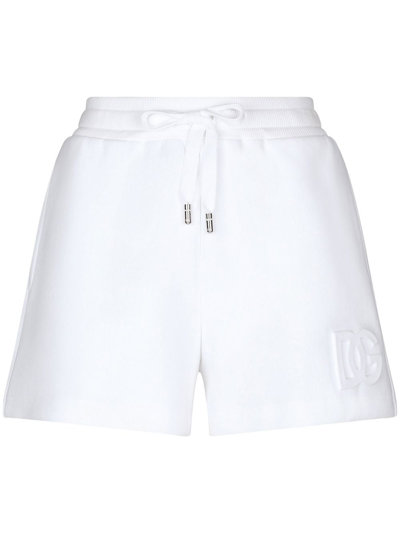Dolce & Gabbana Logo-detail Bermuda Shorts In Weiss