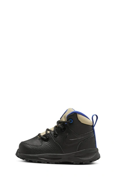 Nike Manoa Little Kids' Boots In Black/black/sesame/game Royal